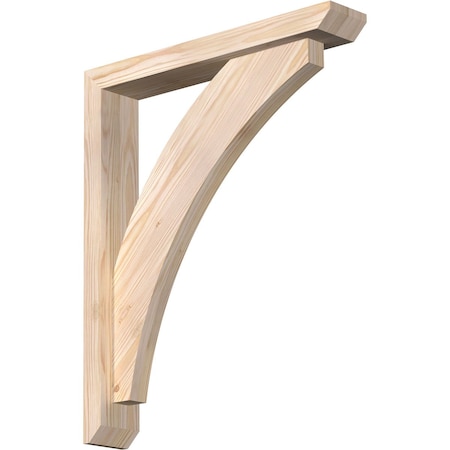 Thorton Slat Smooth Bracket W/ Offset Brace, Douglas Fir, 3 1/2W X 20D X 24H